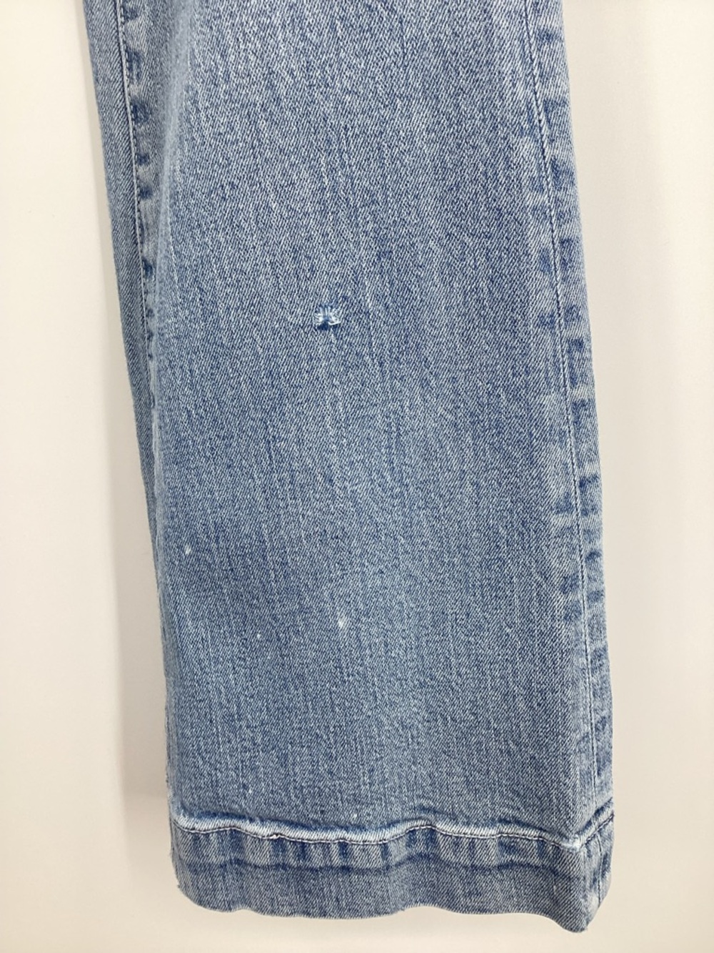 7 For All Mankind Tailorless Dojo Light Blue Flare Jeans - Picture 14 of 15